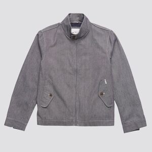 Mens Medium Ben Sherman Navy Herringbone Bomber Zip Jacket